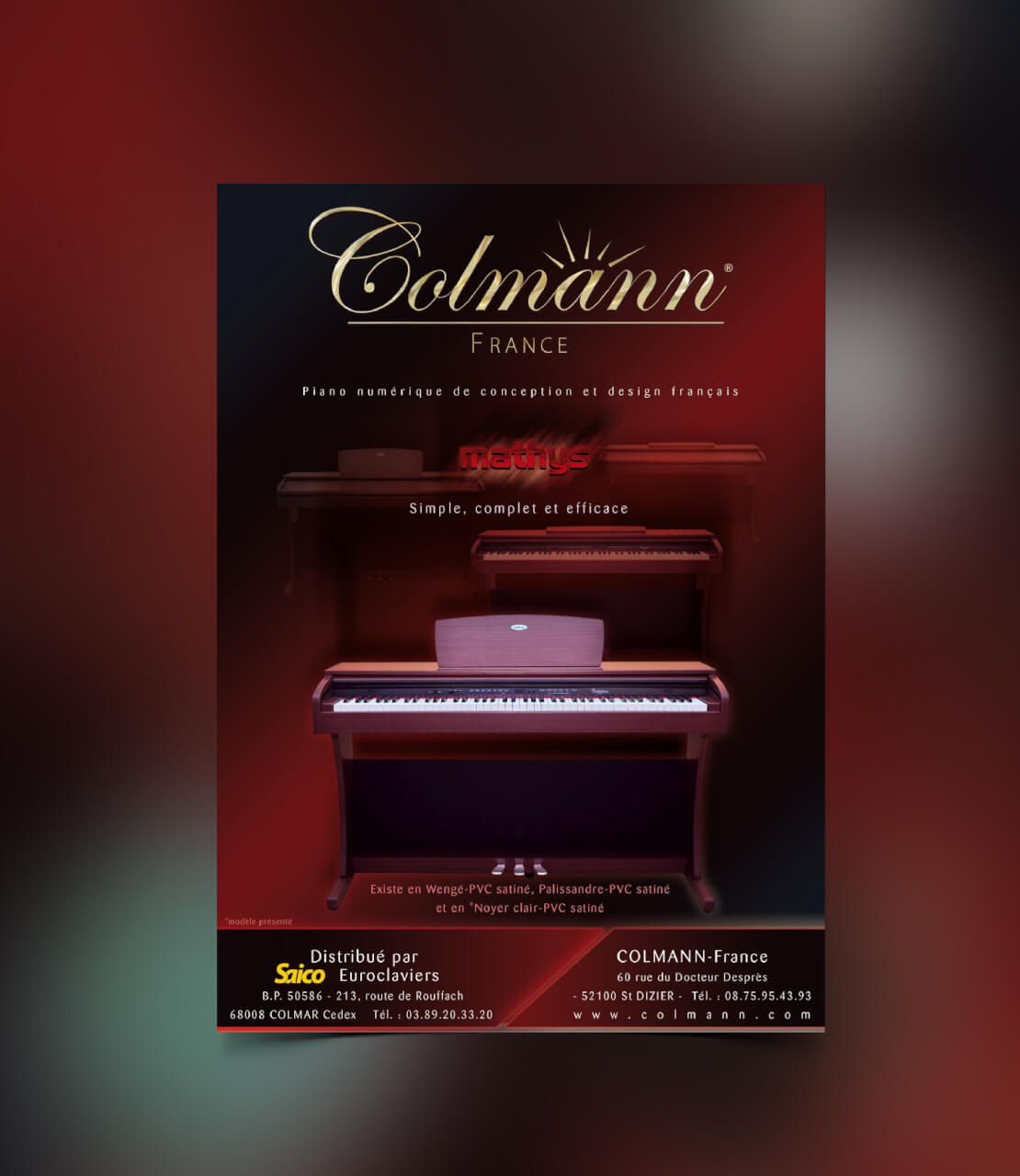 Fiche produit Pianos Colmann France